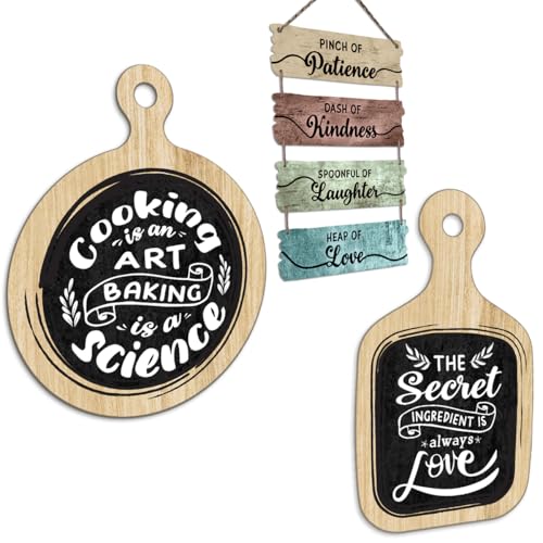 Image of Chaka Chaundh - Kitchen Plaque Quotes Wall Hanging Decor - Restaurant Quote Sign Boards Decor - Dining Quotes Sign Wall Plates Decor Items - Set of 6