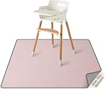 Blissful Diary tapis de protection pour bébé sous chaise haute, 50,4 x 50,4 po, tapis éclaboussures essuyable, imperméable et lavable, protecteur de sol antidérapant, Vert sauge