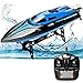 Rabing RC Bateau, 2,4 G RC High Speed Piscine Lacs Outdoor, 30 km/h, jouets radio pour adultes et enfants Bateau, Rechargeable Bateau de course par télécommande