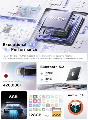 Image of Roadanvi X14 6GB+128GB Car Radio for Subaru Forester2015-2018 WRX 2016-2021 | Wireless CarPlay Android Auto,Android 14 Head Unit GPS Navigation, 8 inch QLED 1280*720P Screen Radio, Knobs /Buttons