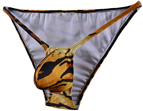 Mens String Tanga Bulge Pouch Bikini Tiger WSS262