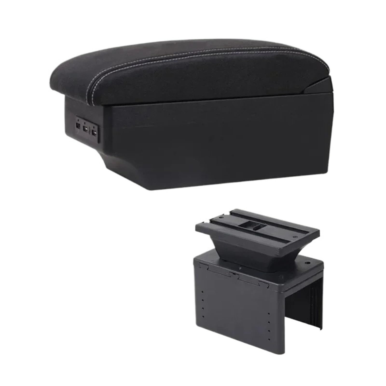 UMDJJU For Fiat For Grande For Punto For For Armrest Box Car Central Storage Interior Retrofit With USB Accessories Car Centre Console Armrest Box(E1 White Line)