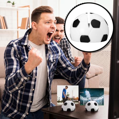 Image of Leinuosen 24 Pcs Resin Soccer Base Centerpieces Place Card Holder Soccer Shaped Table Number Holder Name Place Photo Stand for Sports Events Wedding Party