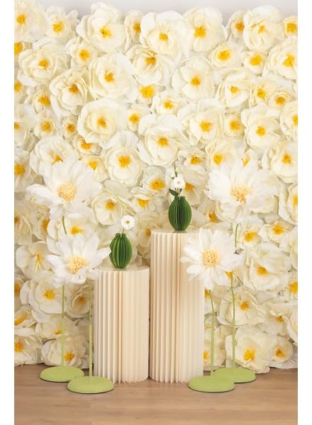 6 Rotoli Carta Crespa Bianca 4.5cm X 25m - Per Decorazioni Feste, Compleanni, Matrimoni