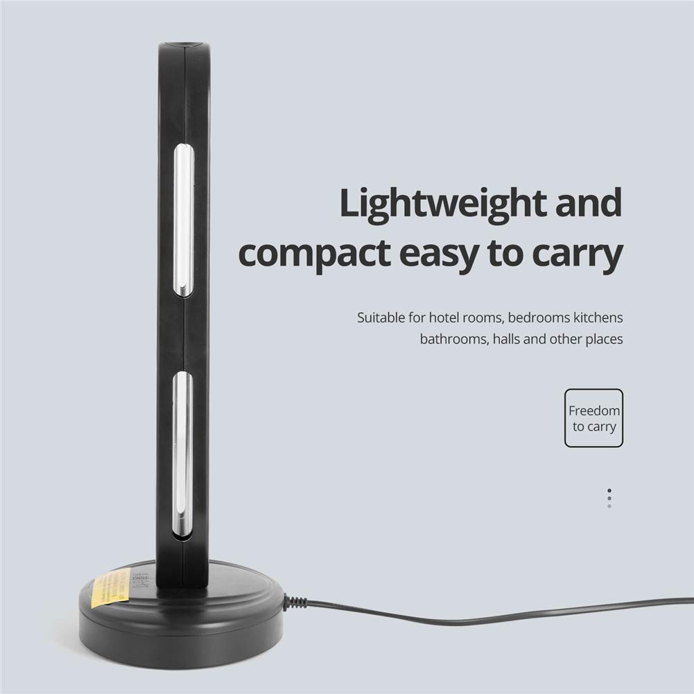 Lámpara de esterilizador UV de 38 W, sistema de purificación de aire portátil ultravioleta de cuarzo de ozono UVC Luz de escritorio con temporizador de control remoto