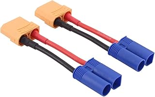 OliRC 2pcs Male EC5 to Female XT90 Connector Adapter with 14awg 2in Cable(C106-2)