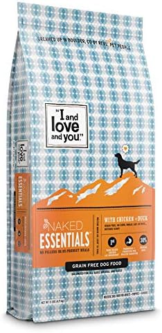"I and love and you" Naked Essentials Dry Dog Food - Natural Grain Free Kibble, Chicken + Duck, 11-Pound Bag