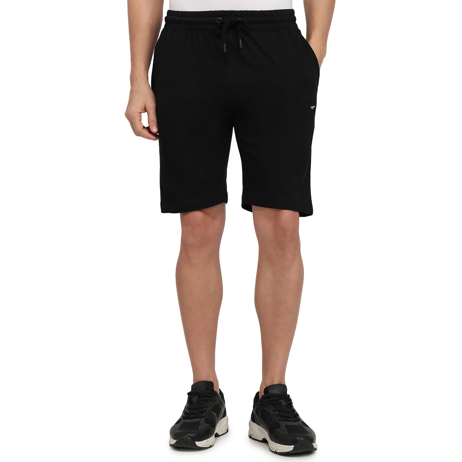 park avenue Men Regular Fit Print Pattern Pure Cotton Flat Front Loungewear Shorts-picture-27