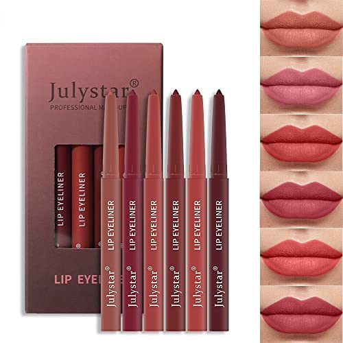 INTEROOKIE Lipliner, wasserfester Lippenstiftstift, rosa, matt, Lipgloss, rotierendes Lipliner-Set, Schönheits-Make-up