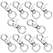 10 Pcs Swivel Snap Hooks Zinc Alloy Lobster Clasp Spring Swivel Clip Heavy Duty Metal Clasps Lanyard Clips for Bird Cage, Key Chains, Purse Bag, Dog Leash(1.83'' x 0.87'')