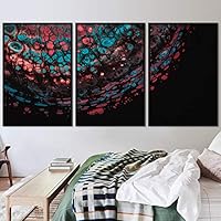 3 Piece Framed Canvas Wall Art Abstract Fluids Canvas Prints Home Artwork Decoration for Living Room,Bedroom - 16