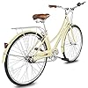 Tracer Osaka Hybrid Bikes for Women,Steel Frame,Inter 3 Speed, 700c Wheels,Brown Seat Brown Grips,City Bike,Comfort Bike,Commuter Bike,Womens Bike,Vanilla #2
