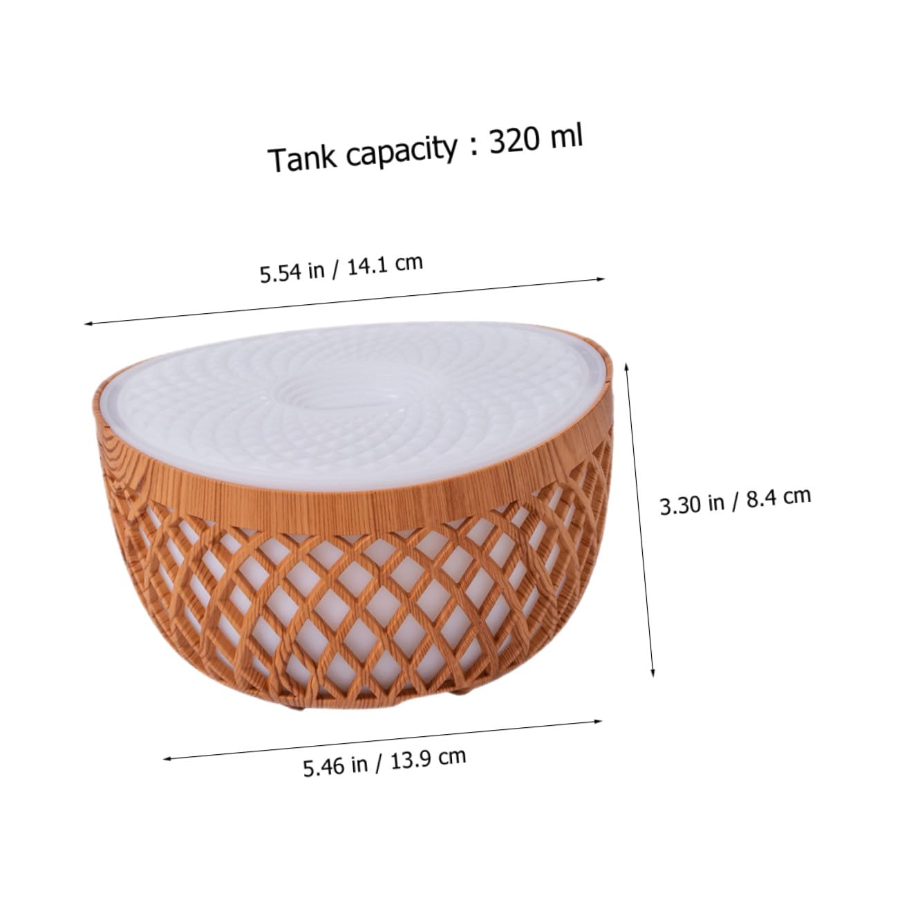 GALPADA Humidificador de Escritorio y Difusor de Fragancias Capacidad de 320ml, Diseño Simple y Material Abs para Decoración y Aromaterapia Hogar o Dormitorio