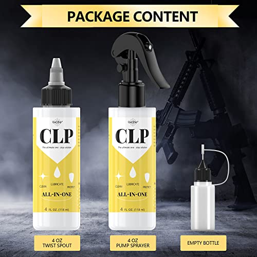 Gun Oil 4 Oz & 4 Oz Gun Lubricant, Multi-Purpose Gun Cleaning Kit Protector, Clp Gun Cleaner And Lubricant, Gun Cleaning Kit With Oil And Cleaner - By Qucship #TOP6