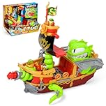 PIRATIX Kraken Ship–Barco Kraken de Piratix.Contiene 1barco Kraken,2Piratix & accesorios exclusivos,1proyectil de cañón,1tesoro exclusivo,6 tesoros dorados,1 bandera exclusiva,1espada,1ancla y1prisión