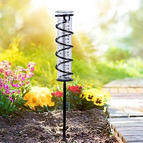 TUPOSTAR Regenmesser FüR Den Garten, Regenmesser Aus Glas, Regenmesser Mit Erdspieß, Abnehmbarer Regenmesser, FüR Garten, Rasen, Terrasse – Bild 3