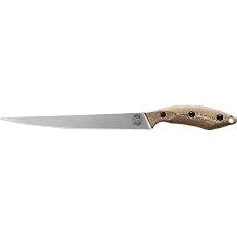 White River Knives Fillet Knife 8" Trailing Point CPM S35VN Stonewashed Blade Richlite Handle Maple/Black