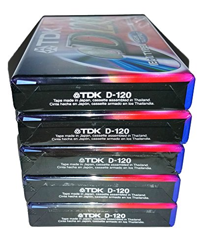 TDK Dynamic Performance D120 High Output IEC I / Type I - 5 Pack Audio Cassette Tapes