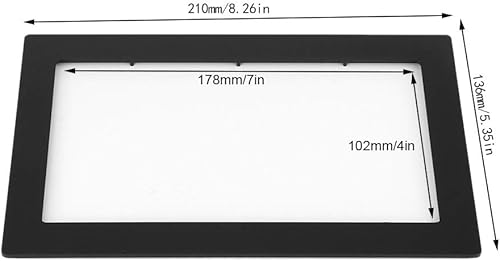 Miniatura 5 de Qiilu Marco estéreo de coche de 7 pulgadas y 2Din, marco universal para montaje en tablero de fascia, kit de instalación de marco de 7.008 x 4.016 in