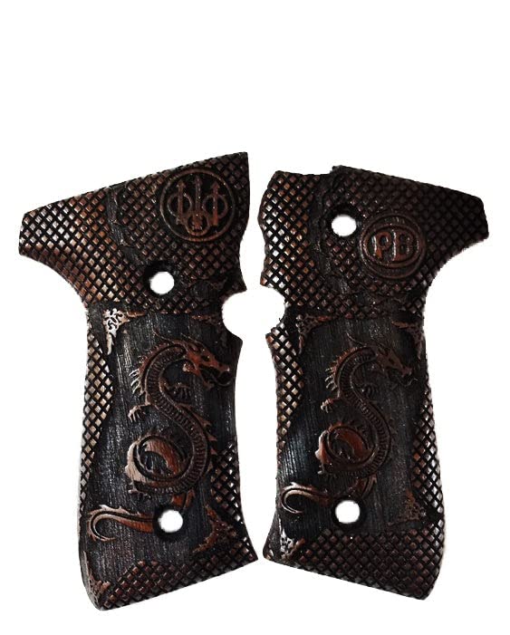 Manopole In Legno Di Noce Per Beretta 92-F - Fatte A Mano, Design Personalizzabile - Foto 2