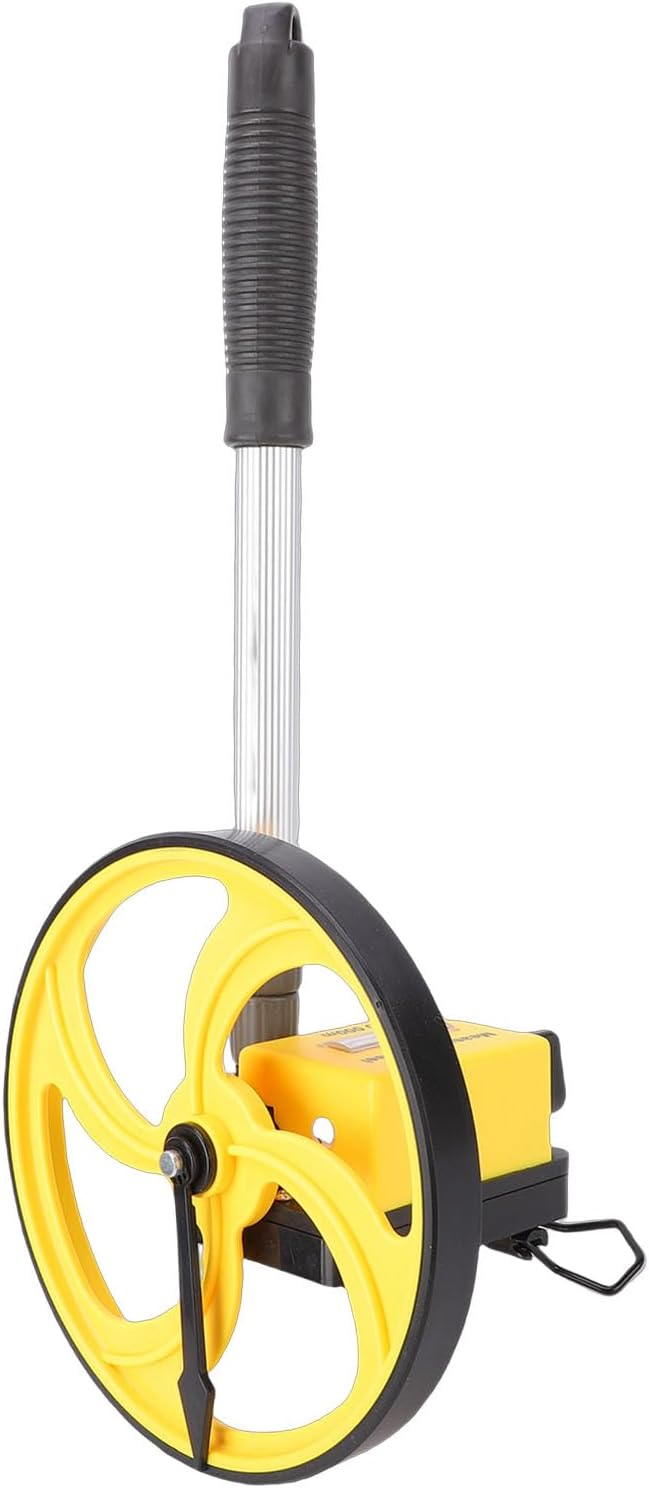 Garosa 8 Inch Measuring Wheel, Adjustable Telescopic Pole 1.49 3.17ft 0 9.9m Range Distance Measurement Tool with One Key Reset, for Construction Landscaping Indoor Outdoor Projects