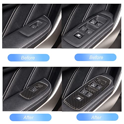 Couvercle de panneau de commande de fenêtre pour Ford Ranger en carbone ABS x4 - 2