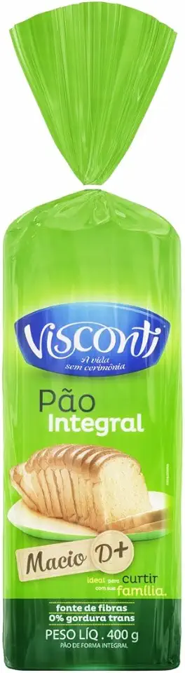 Pão De Forma Visconti Integral - Visconti - 400 g