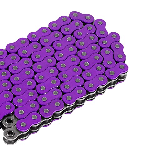 Caltric Purple 525-Pitch 120-Links O-Ring Drive Chain Compatible With Atv | Utv | Quad | Side X Side | Motorcycle | Dirtbike| With Rivet And Clip On Master Links #TOP5