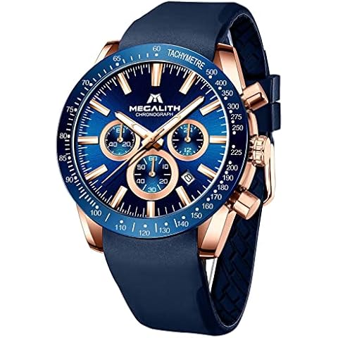 MEGALITH Reloj Hombre Caucho Cronografo Cover