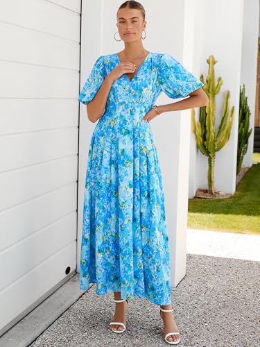 Image of Maxigerui Women's Summer Floral Maxi Dress Spring Wedding Guest Dress 2026
