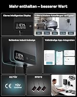 dé Wallbox 7kW APP [6-32A, 1-Phase] Elektrofahrzeug-Ladestation mit 7,5m Typ 2 Ladekabel, RFID und Steckerhalterung, Ladestation mit RCD Typ-B & IP54 Schutz für E-208 & andere BEV/PHEV – Ansicht 3