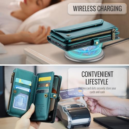 Étui portefeuille iPhone 16 Pro protection RFID et fermeture éclair - 5