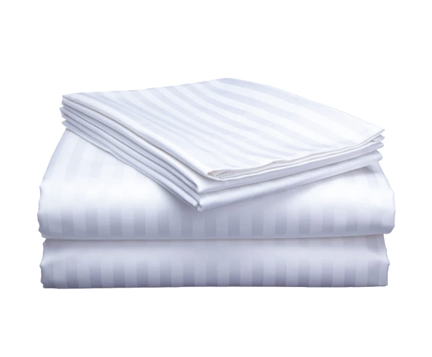 Rekhas Cotton White Satin Striped Bedsheet for Single Bed with One Pillow Cover for Home, Hotels, Resorts, Guest House | 400 TC Bed Spread Sheet | 72 x 108 inches (B0BLYP5YNX) Amazon Price History, Amazon Price Tracker