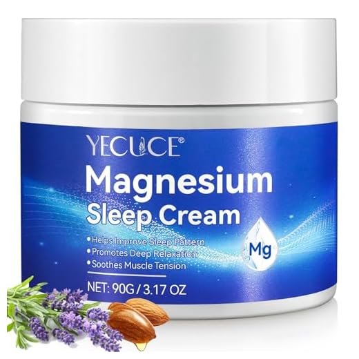 Magnesiumcreme für den Schlaf, topische Magnesiumcreme zur Linderung des Restless-Legs-Syndroms, mit Magnesiumchlorid, beruhigendem Magnesiumöl-Butterbalsam gegen Beinkrämpfe & Muskelschmerzen - 90 g