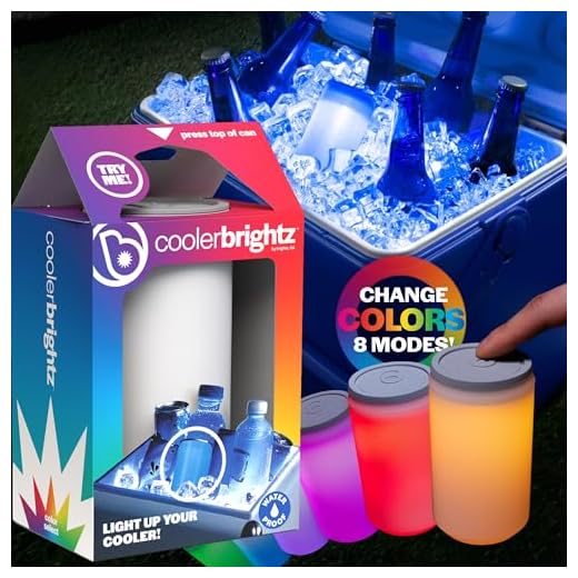Brightz CoolerBrightz Can Shaped LED Ice Chest Light, Color Morphing - Waterproof Color Changing LED Light for Inside Coolers - Great for Camping, Tailgating, Backyard BBQ, Parties, and More