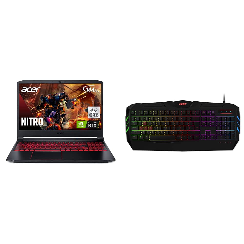 Acer Nitro 5 Gaming Laptop, 9th Gen Intel Core i5-9300H with Nitro Gaming 4-in-1 Accessory Bundle (B