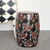 陶器　花柄　椅子　花台　スツール 腰掛 ガーデンチェア　高さ約34.5cm Amazon.co.jp: [GZGZ] 陶器 スツール イス 腰掛け 花台 ガーデンチェア