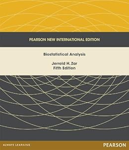 Biostatistical Analysis Pearson New International Edition Pdf Ebook Ebook Zar Jerrold H In Kindle Store Biostatistical Analysis Pearson New International Edition Pdf Ebook Ebook Zar Jerrold H In Kindle Store
