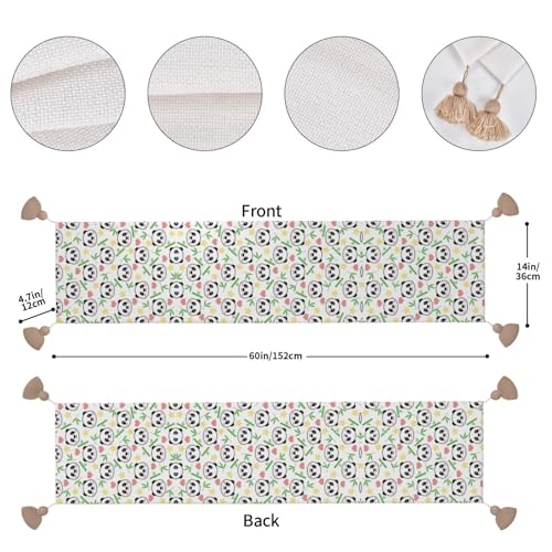 Chemin de table bambou panda lavable pour protéger et décorer votre table - 5