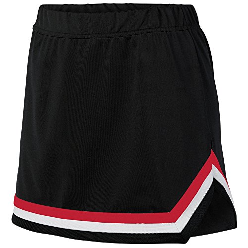 Augusta Sportswear Girls Pike Skirt S Black/Red/White2