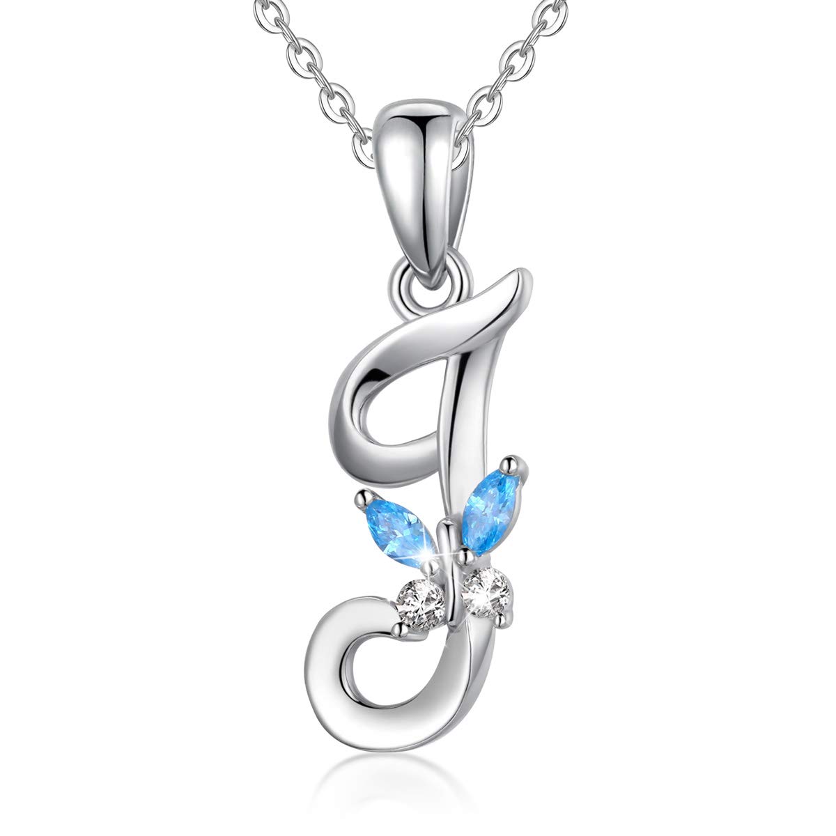 EUDORA Harmony Ball Collana Iniziale Argento Sterling 925 26 Lettere dell'Alfabeto Ciondolo Personalizzato Nome Gioielli Collane Regali per Donne Ragazze Festa della Mamma, Catena 45 cm
