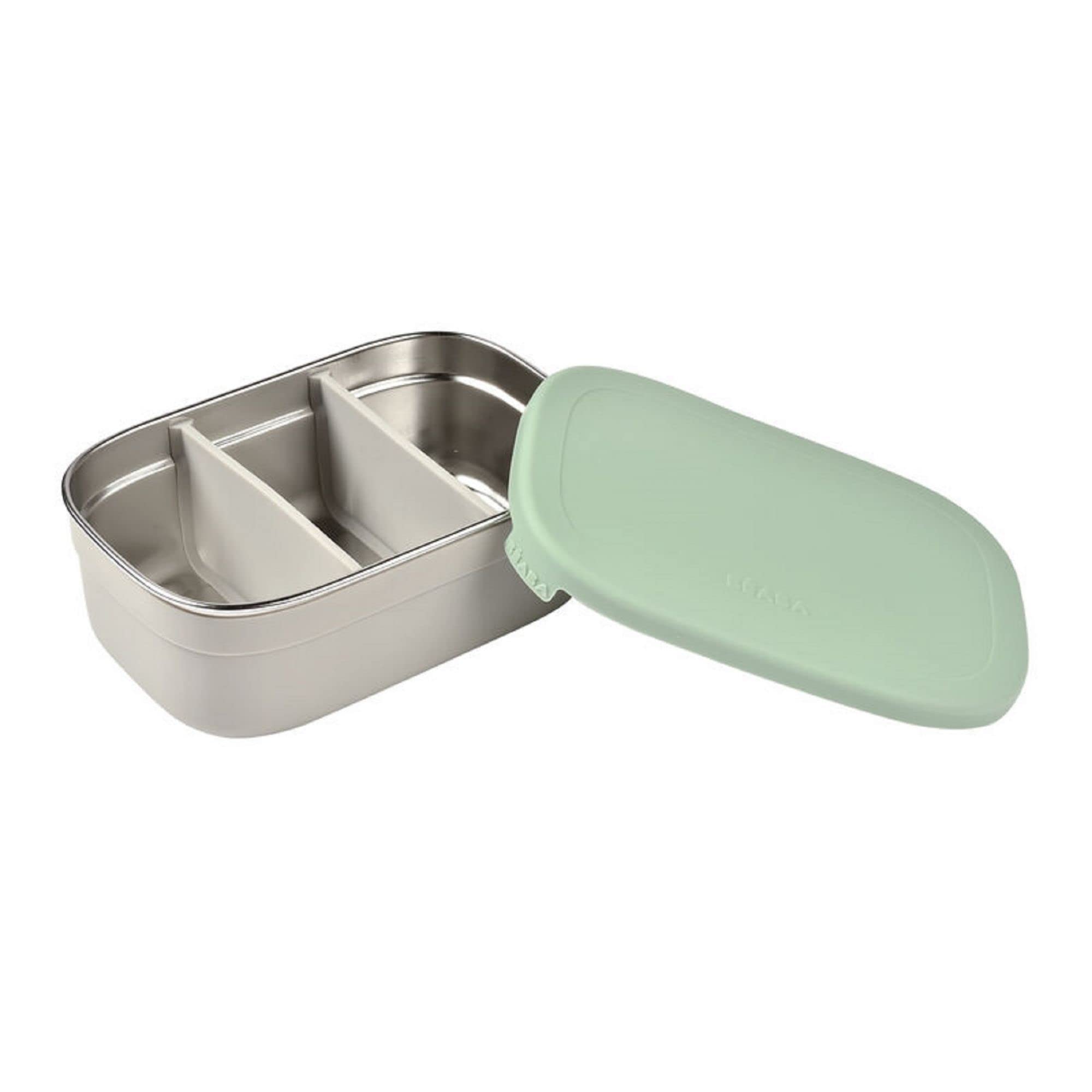 Béaba, Children's Lunch Box with Compartments, Leak-Proof and BPA Free, Stainless Steel Bento Box Children, Silicone Case - Image 3