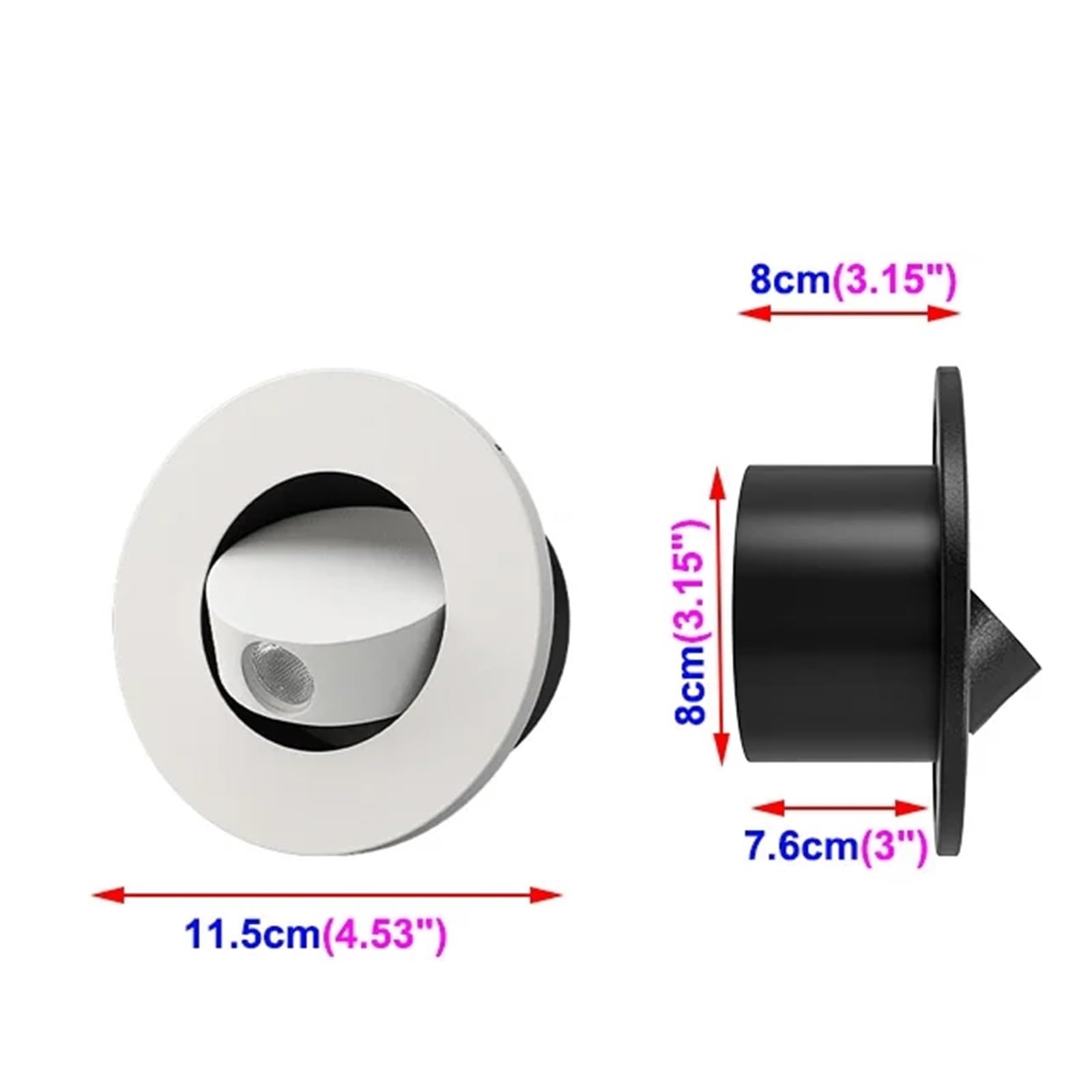 LED Bedroom Bedside Wall Lamp Fixture Adjustable Recessed Reading Light Hidden Switch ?