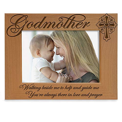 Godmother Engraved Baptism Picture Frame