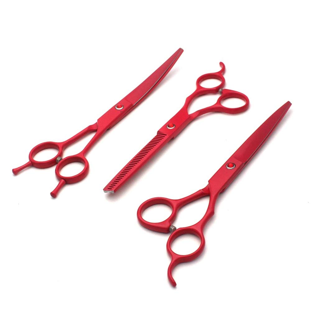 7,0 Pollici Pet Grooming Forbici Kit, 4Pcs / Set Dell'animale Domestico Forbici in Acciaio Inox Dogs & Cats Capelli Kit Utensili per Il Taglio, per Il Salone, Barber, Uso della Casa