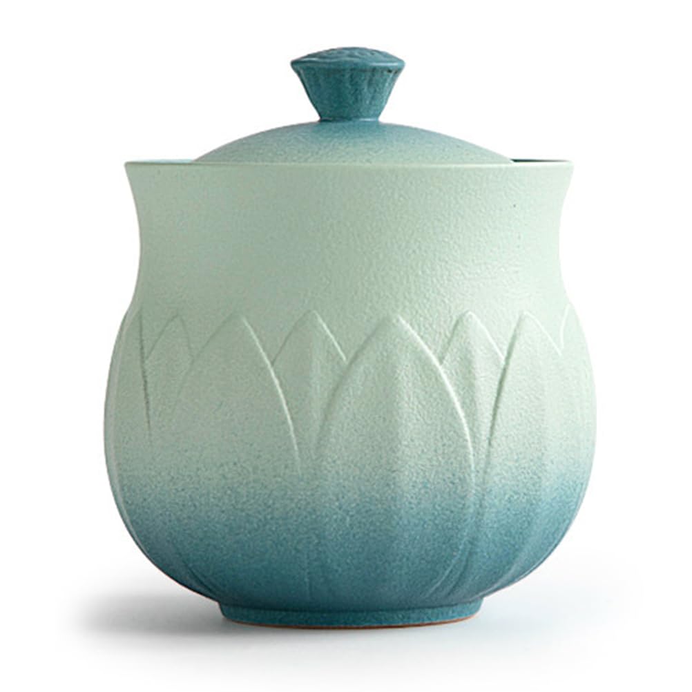 UpGBRF Ceramic Tea Containers Tea Canister Food Storage Jar Airtight Lid