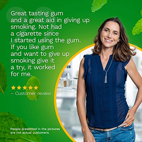 Nicorette Nicotine Gum Spearmint Flavor Coated 4 mg Stop Smoking Aid, 160 Count (Pack of 2)