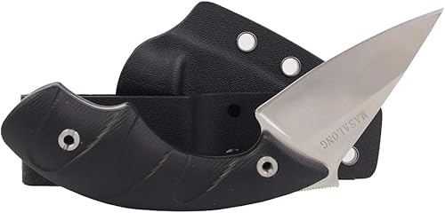 Miniatura 6 de MASALONG Cuchillo táctico súper duro de acero D2 kni200-b con vaina kydex cuchillo EDC (primera versión)