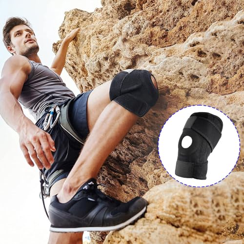 BML Black Knee Brace Support | Adjustable Compression Neoprene Knee Patellar Tendon Support for Bursitis Joint Knee | Support for Knee Medical NHS Pain Relief & Recovery for Men & Women - Image 5
