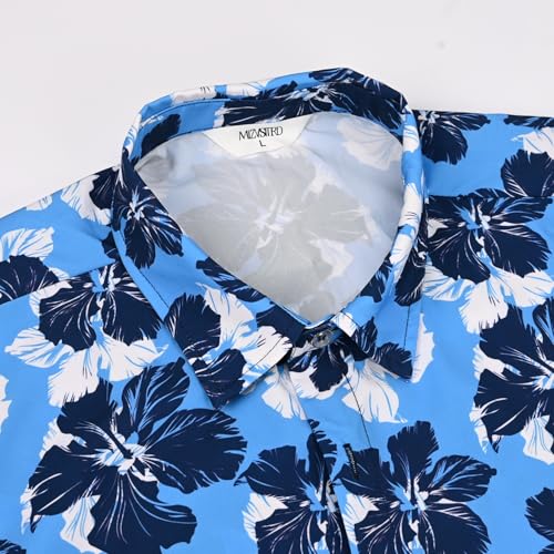 Image of Hawaiian Shirt for Men Tropical Shirts Summer Beach Button Down Short Sleeve Luau Aloha Floral Cruise Vacation Outfit 2026